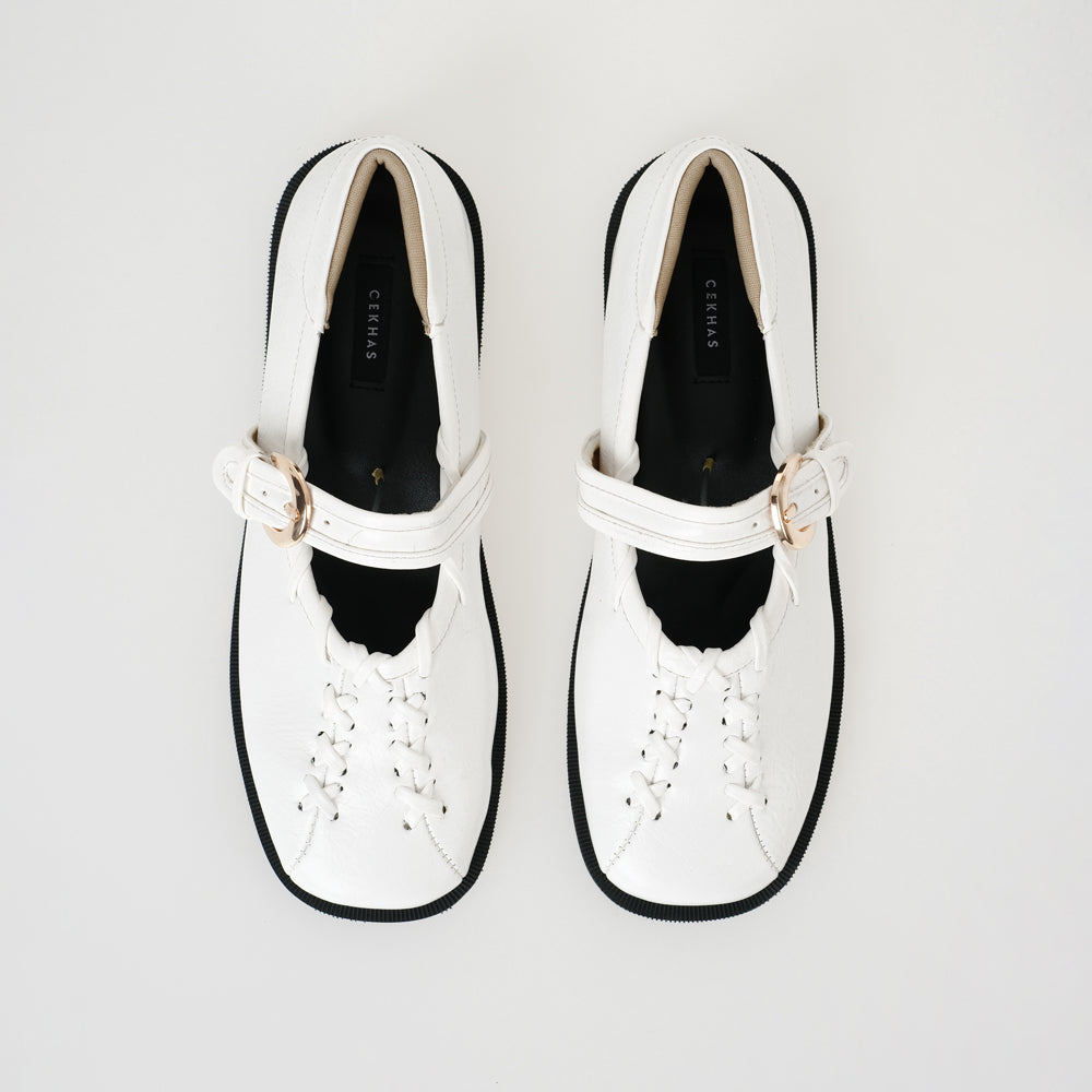 Lenorra White Mules Sandal Wanita