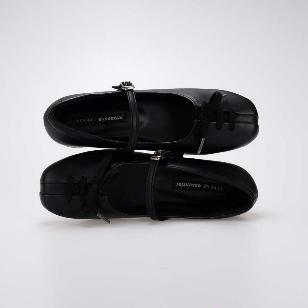 Essential - Lona Black Flat Shoes S/S 2026 KL Collection