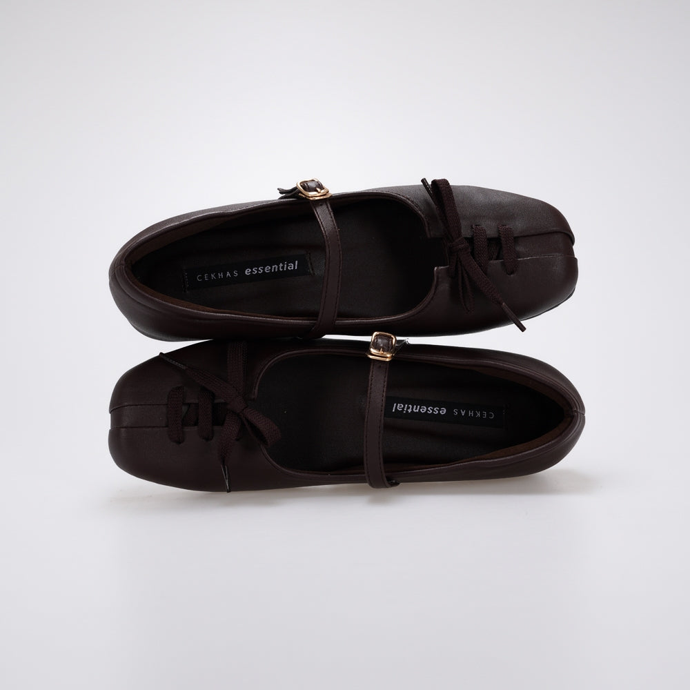 Essential - Lona Brown Flat Shoes S/S 2026 KL Collection