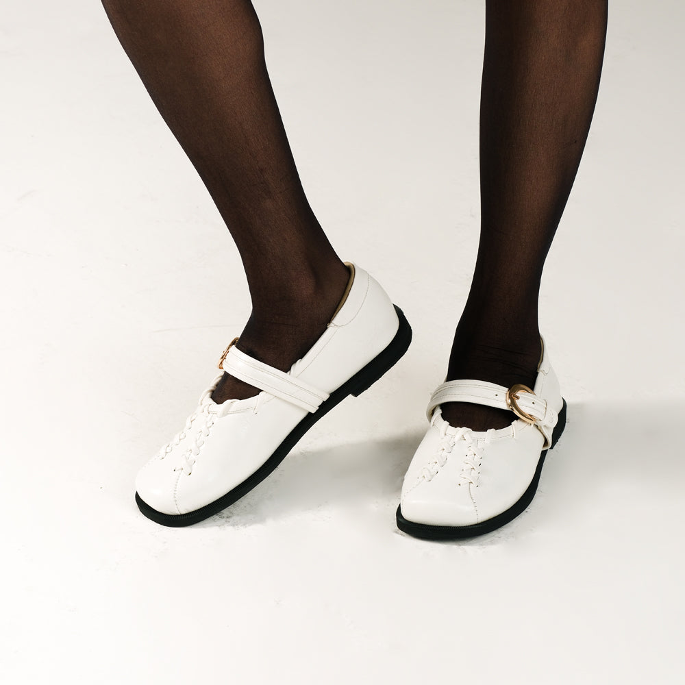 Lenorra White Mules Sandal Wanita