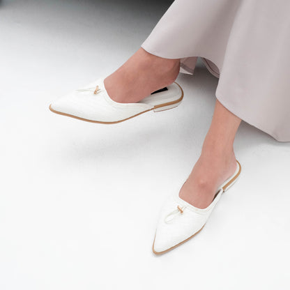Eileen White Mules - REVERIE Collection