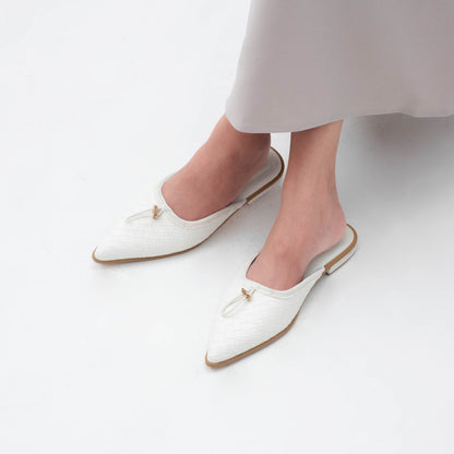 Eileen White Mules - REVERIE Collection