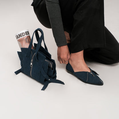 CEKHAS - Clare Flat Shoes Denim MEASURES Collection