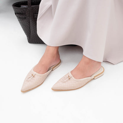 Eileen Cream Mules - REVERIE Collection