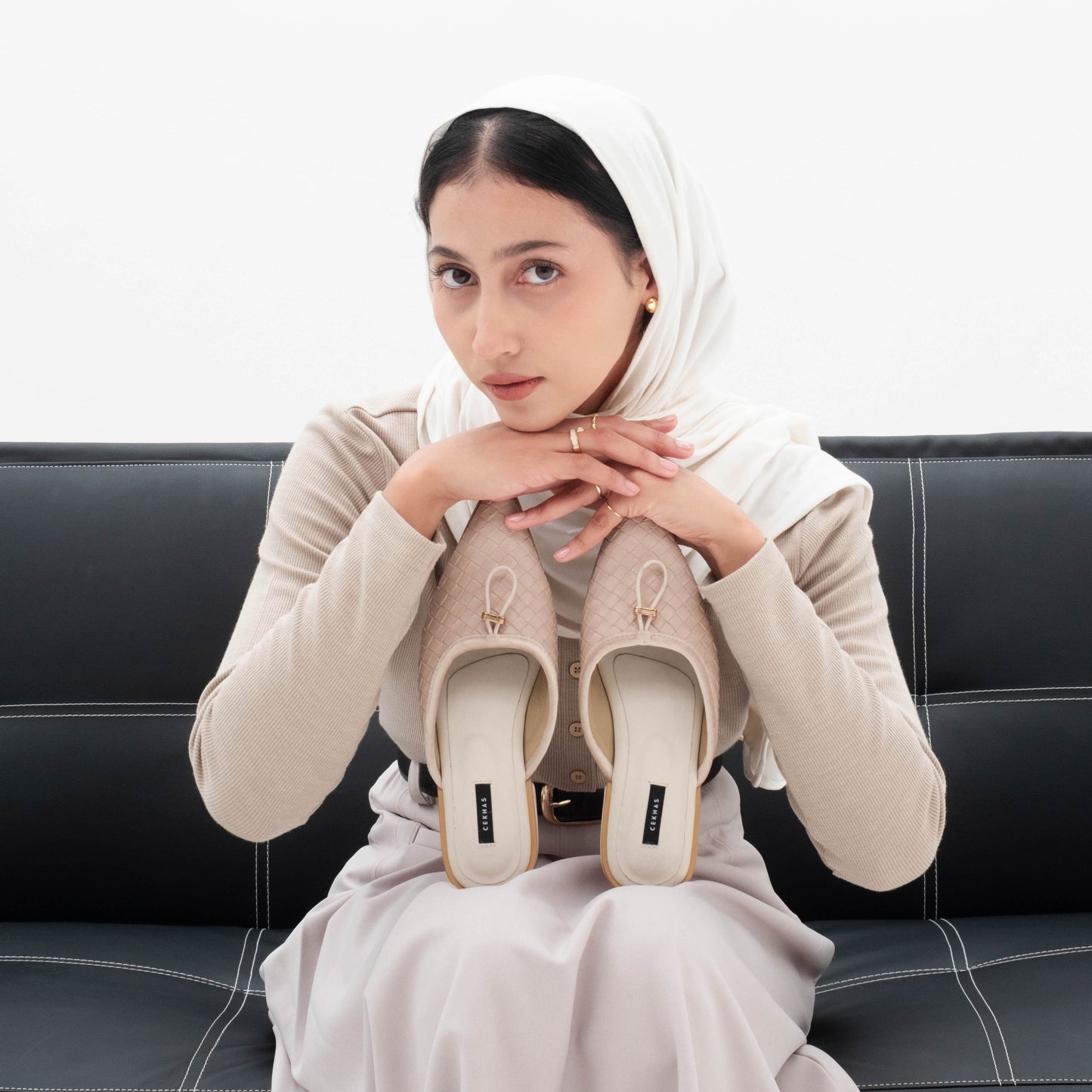 Eileen Cream Mules - REVERIE Collection