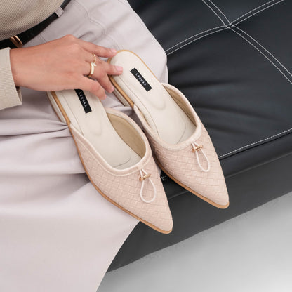 Eileen Cream Mules - REVERIE Collection