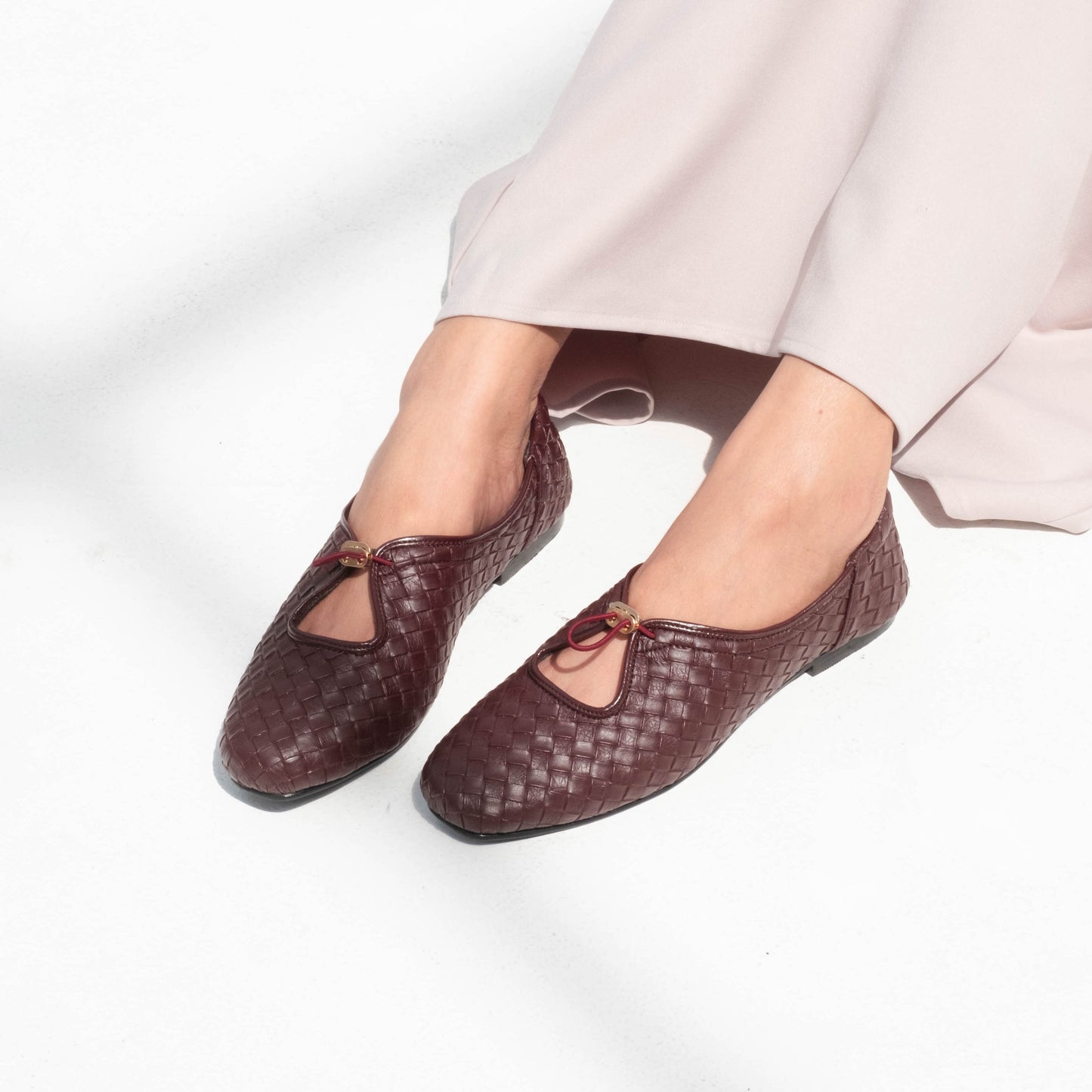 Odelia Wood Flat Shoes - REVERIE Collection