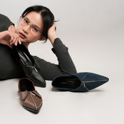 CEKHAS - Clare Flat Shoes Black MEASURES Collection