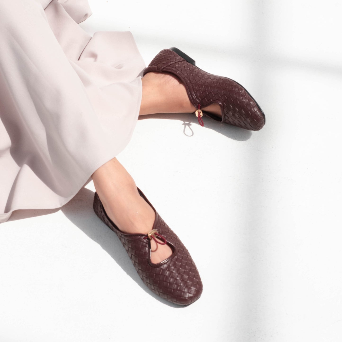 Odelia Wood Flat Shoes - REVERIE Collection