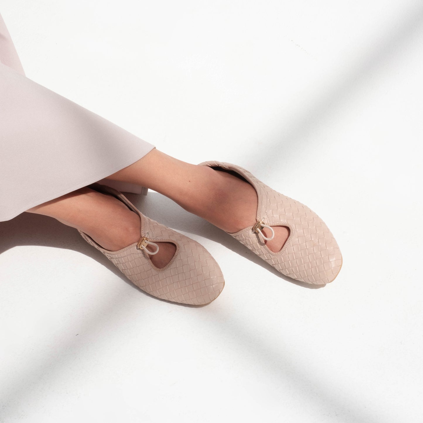 Odelia Cream Flat Shoes - REVERIE Collection