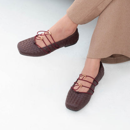 Viola Wood Flat Shoes - REVERIE Collection