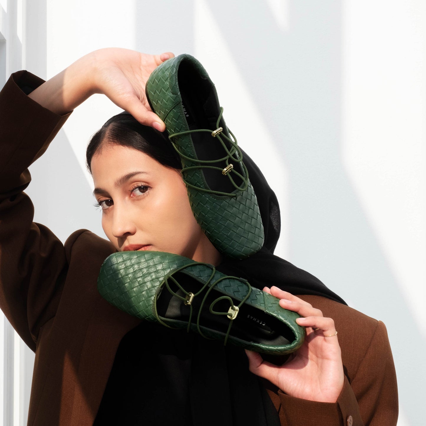 Viola Emerald Flat Shoes - REVERIE Collection