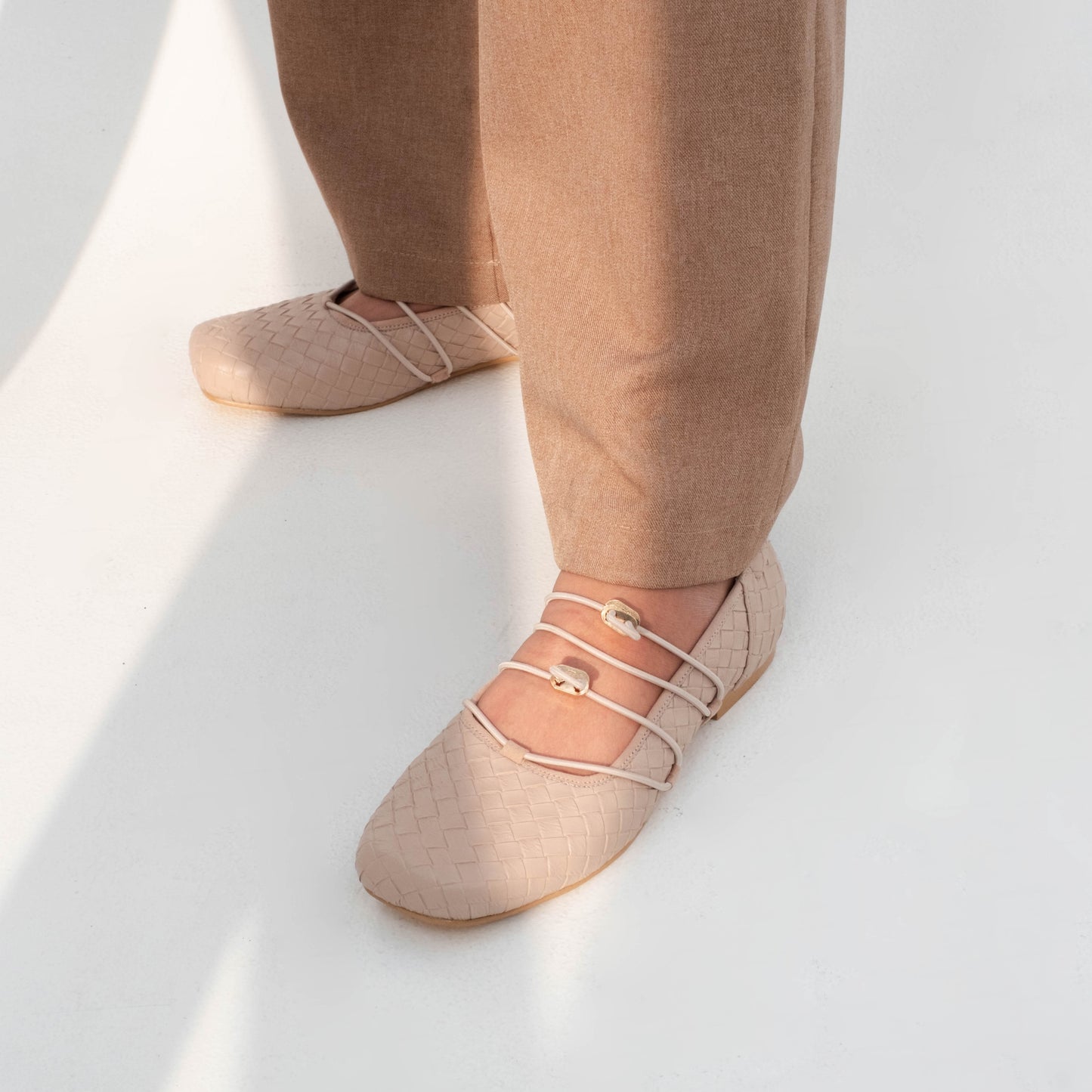 Viola Cream Flat Shoes - REVERIE Collection