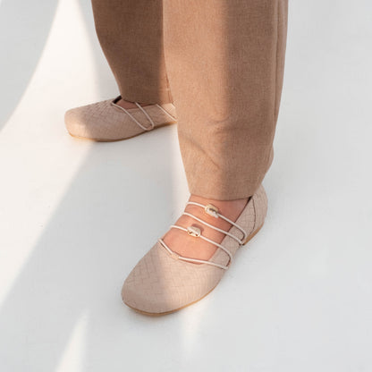 Viola Cream Flat Shoes - REVERIE Collection