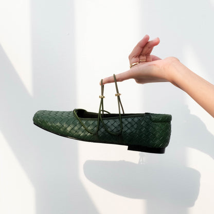Viola Emerald Flat Shoes - REVERIE Collection