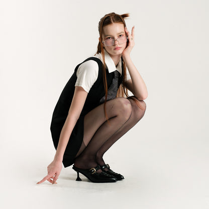 Helen Black Heels Wanita