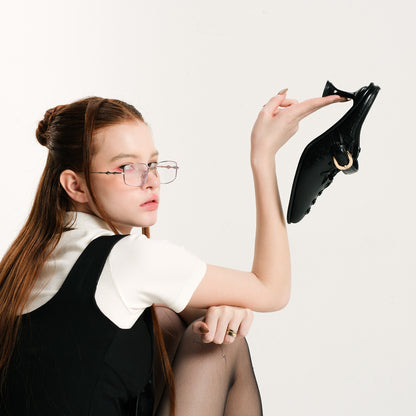 Helen Black Heels Wanita