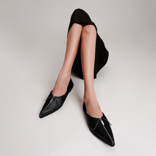 CEKHAS - Clare Flat Shoes Black MEASURES Collection