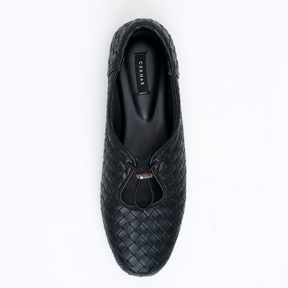 Odelia Black Flat Shoes - REVERIE Collection