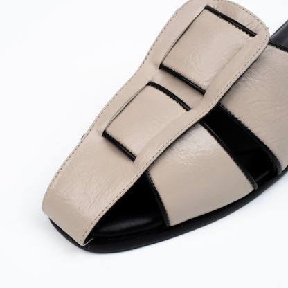 Alata Cream Sandal - REVERIE Collection