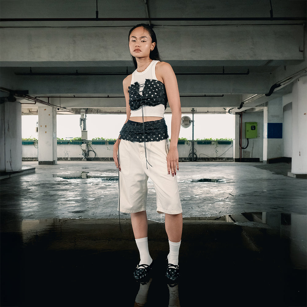 Stella Black Denim Heels