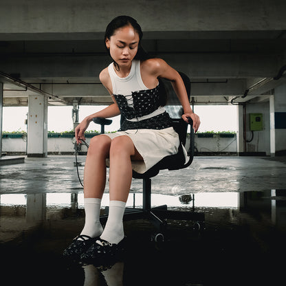 Stella Black Denim Heels