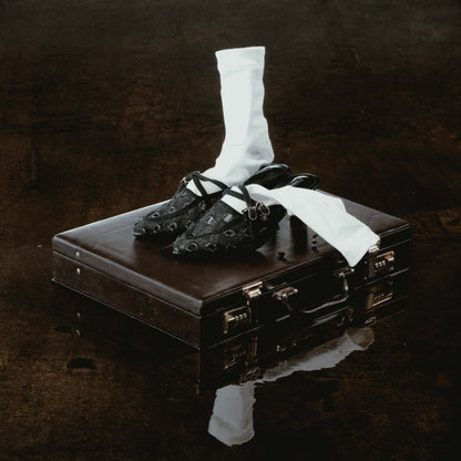 Stella Black Denim Heels