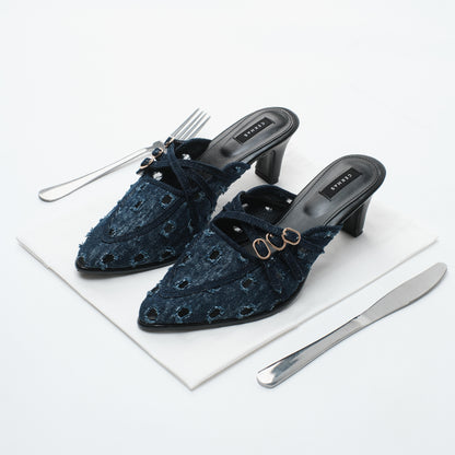 Stella Blue Denim Heels