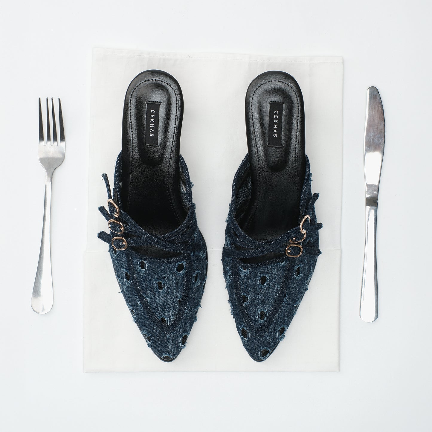 Stella Blue Denim Heels