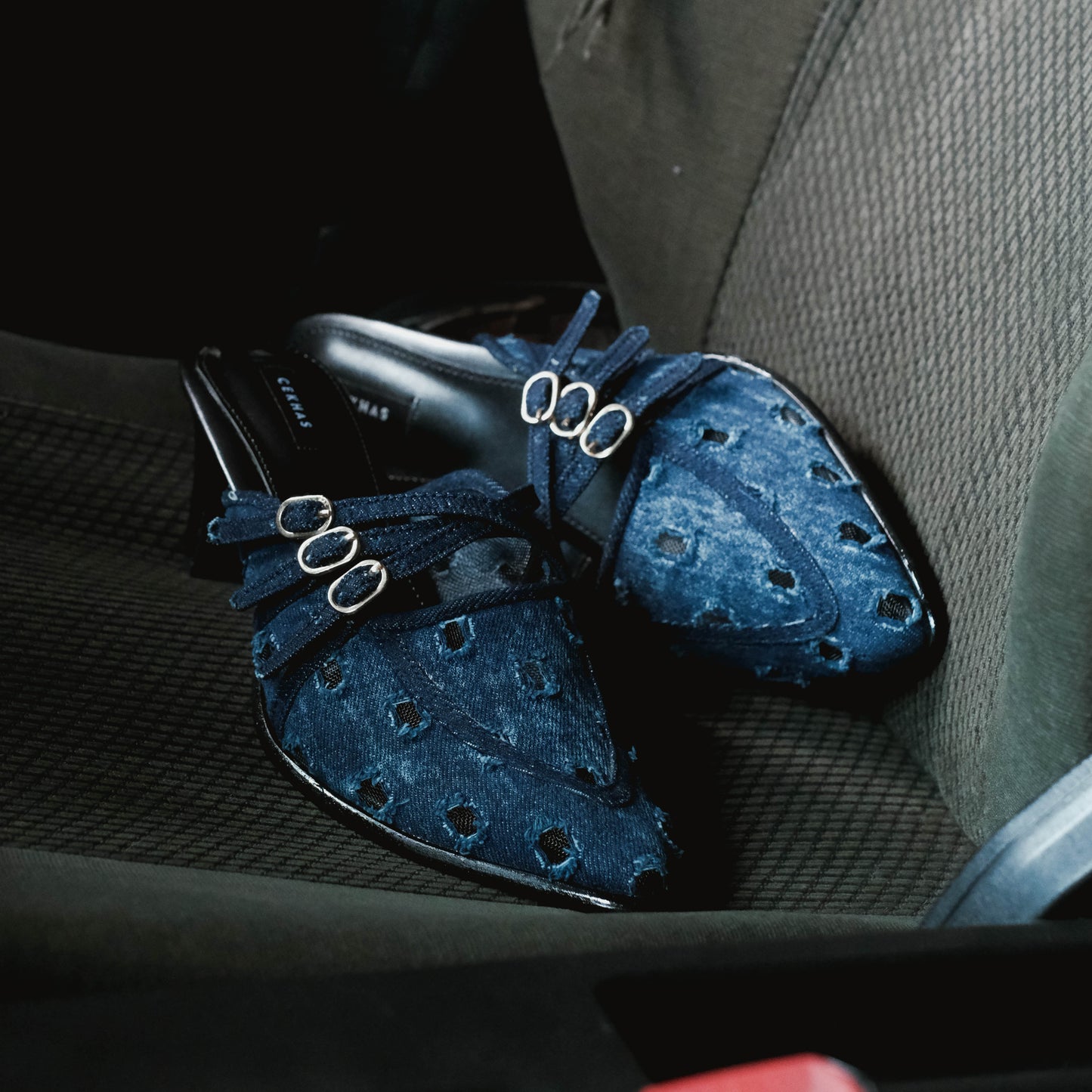 Stella Blue Denim Heels