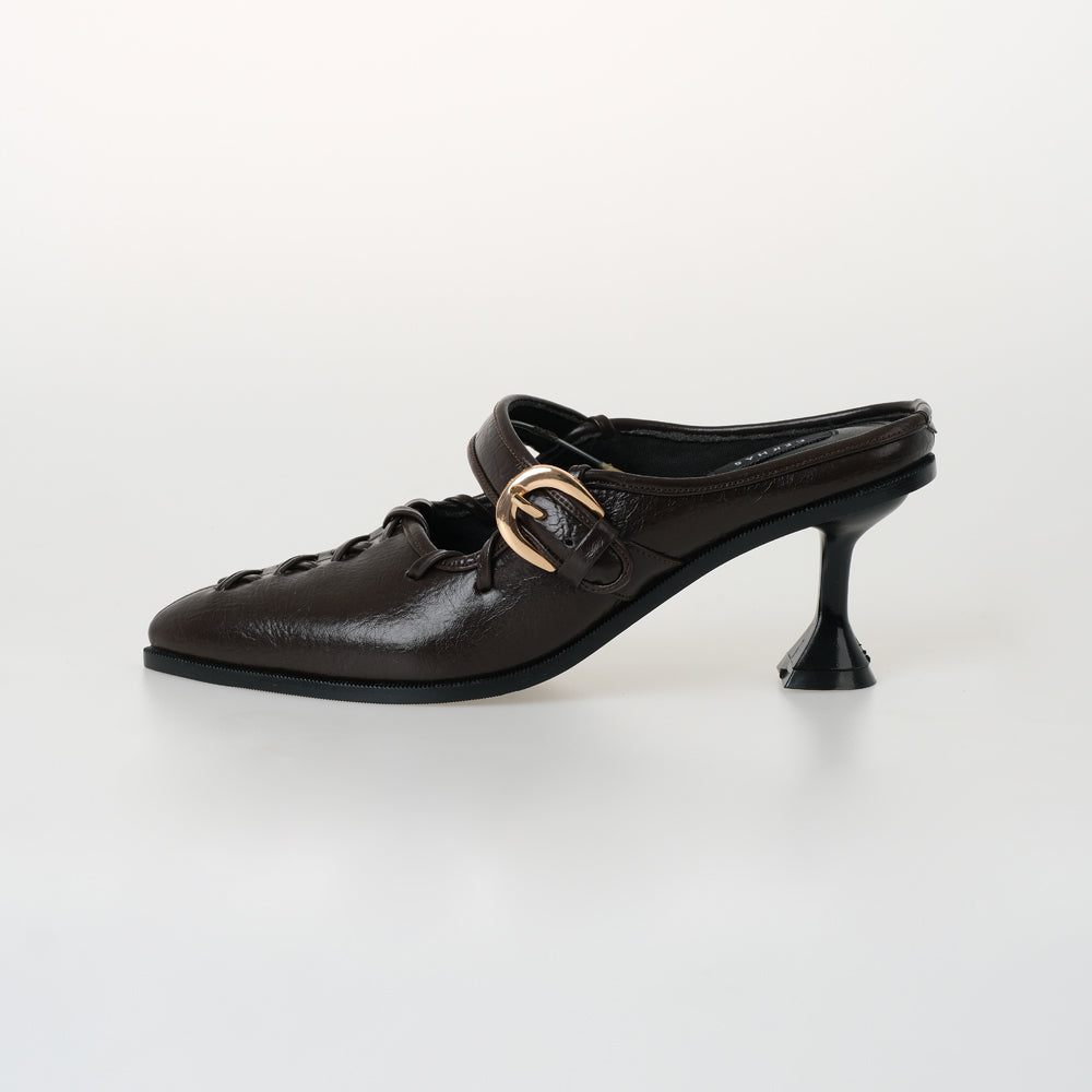 Helen Brown Heels Wanita