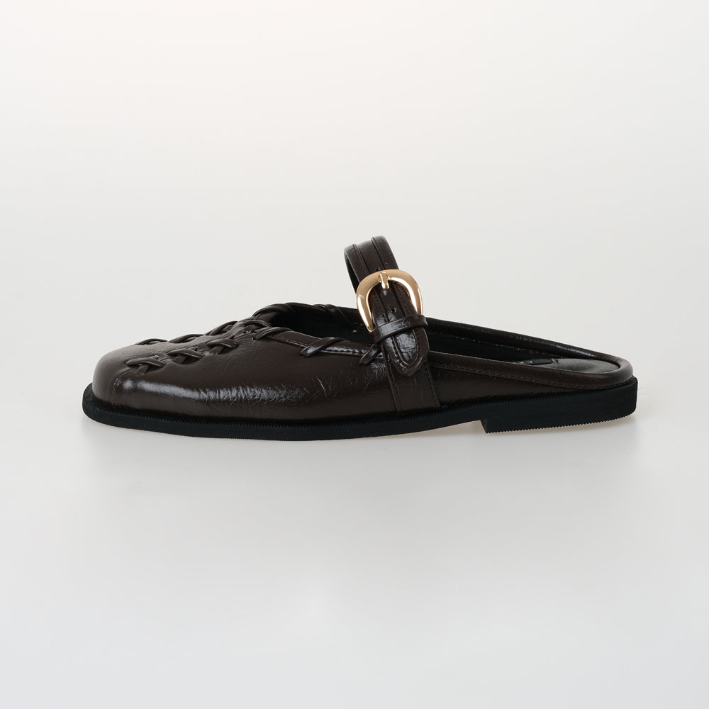 Carla Brown Mules Sandal Wanita