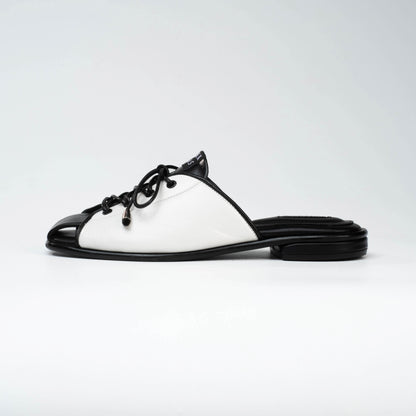 Maddie White Mules - Sommar Bliss Collection