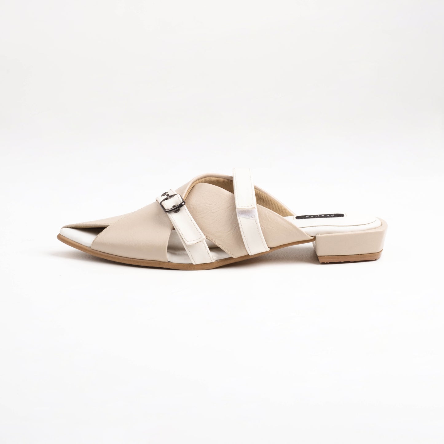 New Emilia Cream Stripes Mules - Urban Grace II