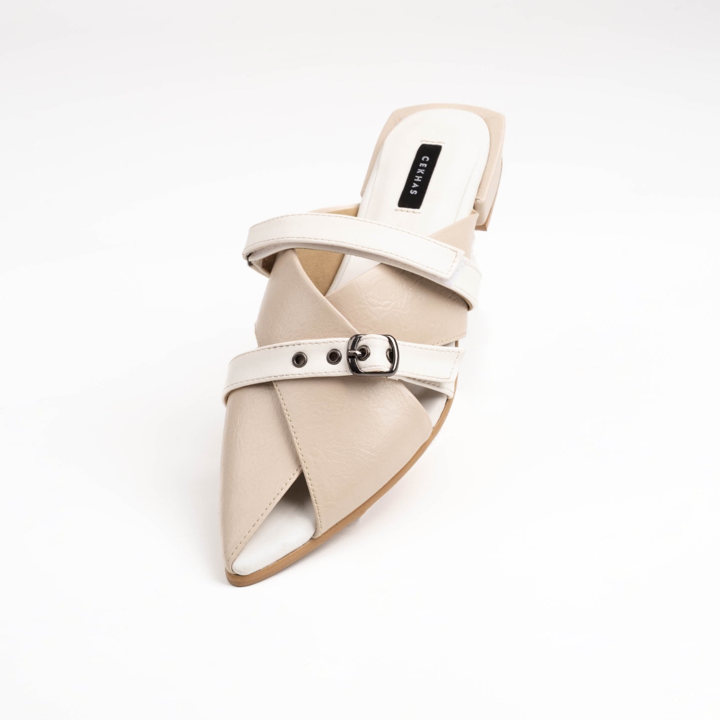 New Emilia Cream Stripes Mules - Urban Grace II