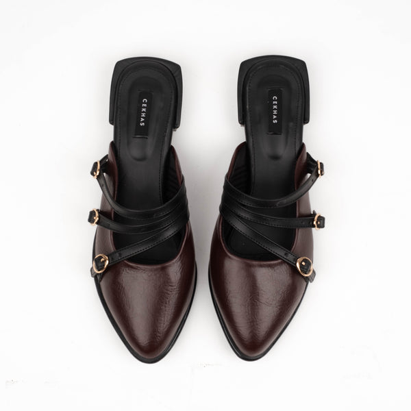 CEKHAS - Leora Wood Mules Sandal Wanita URBAN GRACE II Collection