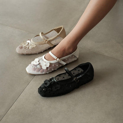 Nona Flatshoes Black - SINARAN Cekhas Prive
