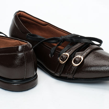 Clodette Brown Flat Shoes