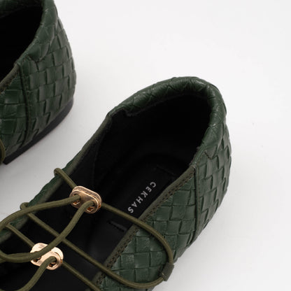 Viola Emerald Flat Shoes - REVERIE Collection