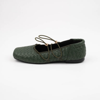 Viola Emerald Flat Shoes - REVERIE Collection