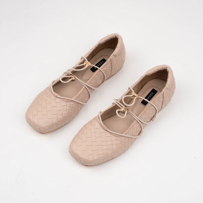 Viola Cream Flat Shoes - REVERIE Collection