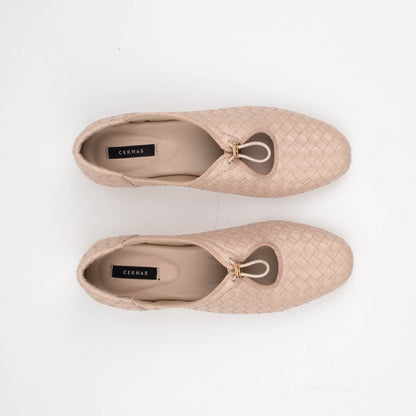 Odelia Cream Flat Shoes - REVERIE Collection
