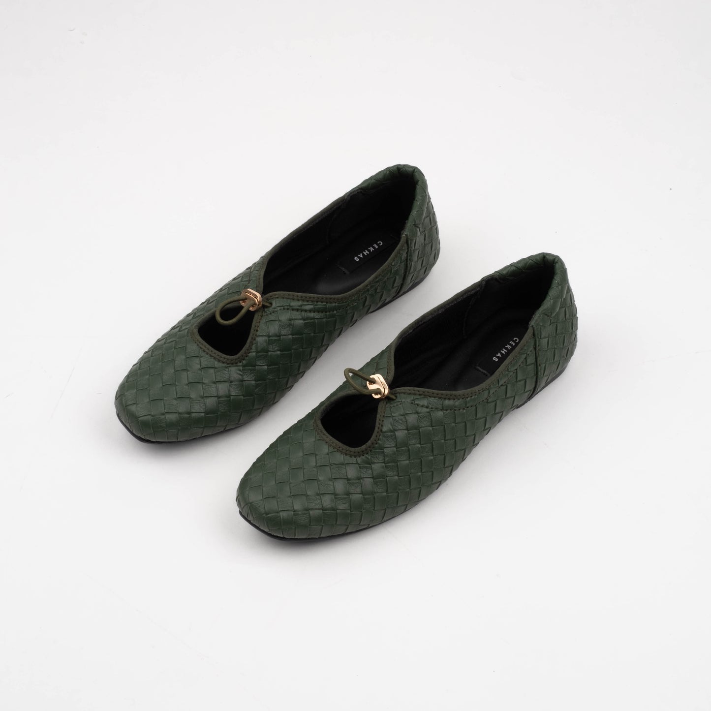 Odelia Emerald Flat Shoes - REVERIE Collection