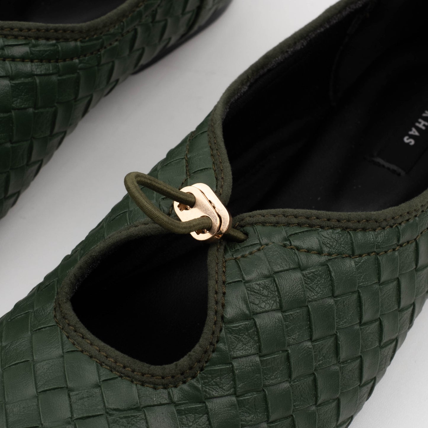 Odelia Emerald Flat Shoes - REVERIE Collection