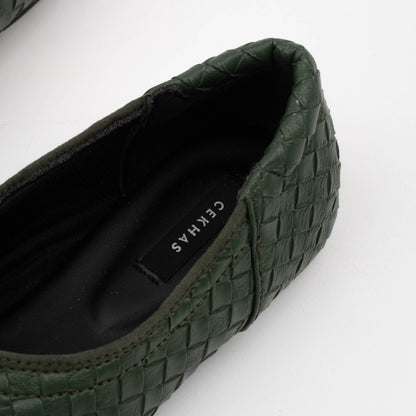 Odelia Emerald Flat Shoes - REVERIE Collection