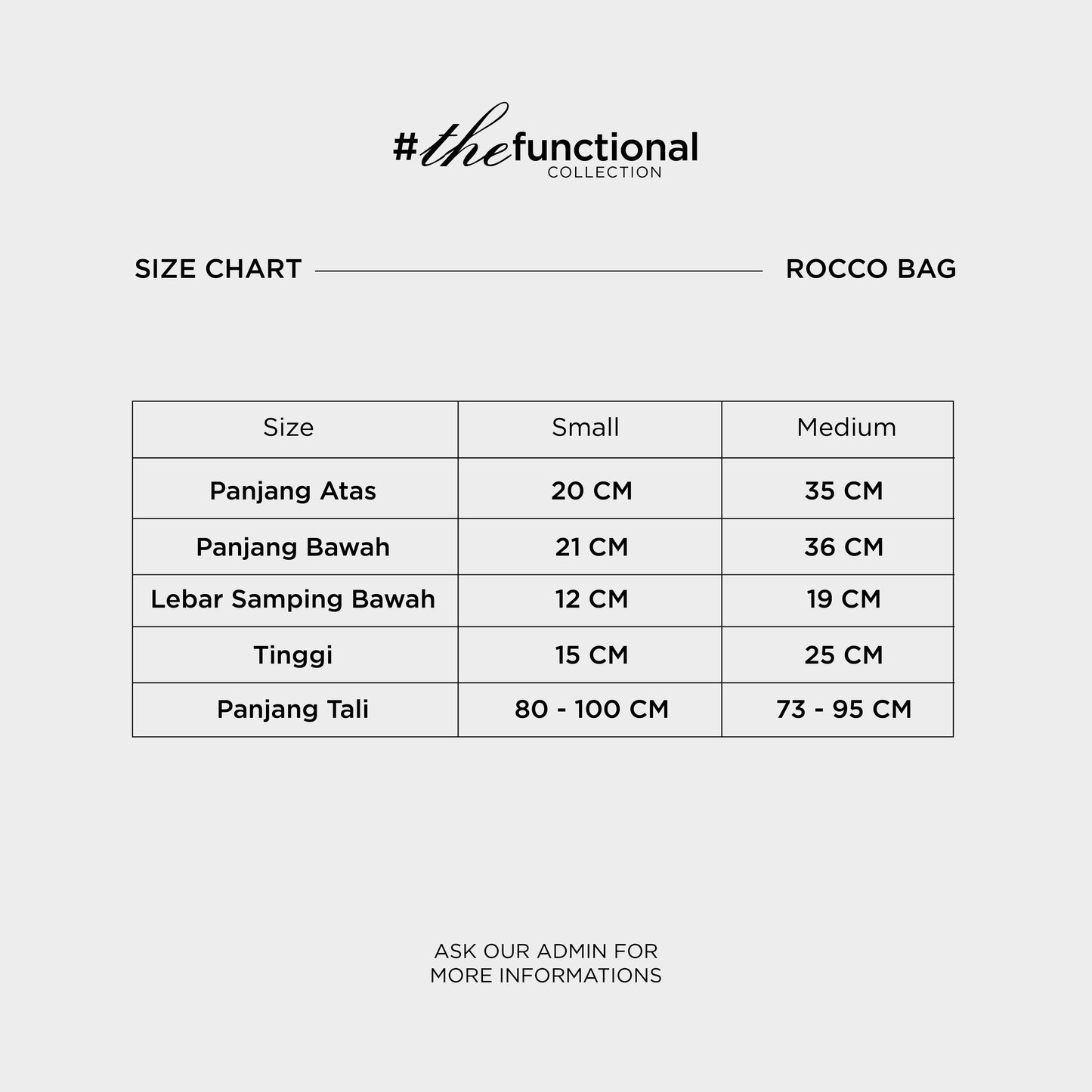 Rocco Bag Small THE FUNCTIONAL Collection