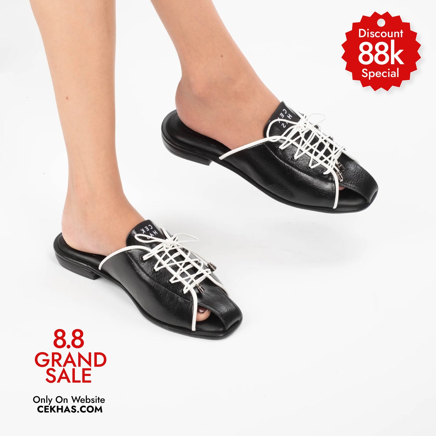 Maddie Black Mules - Sommar Bliss Collection