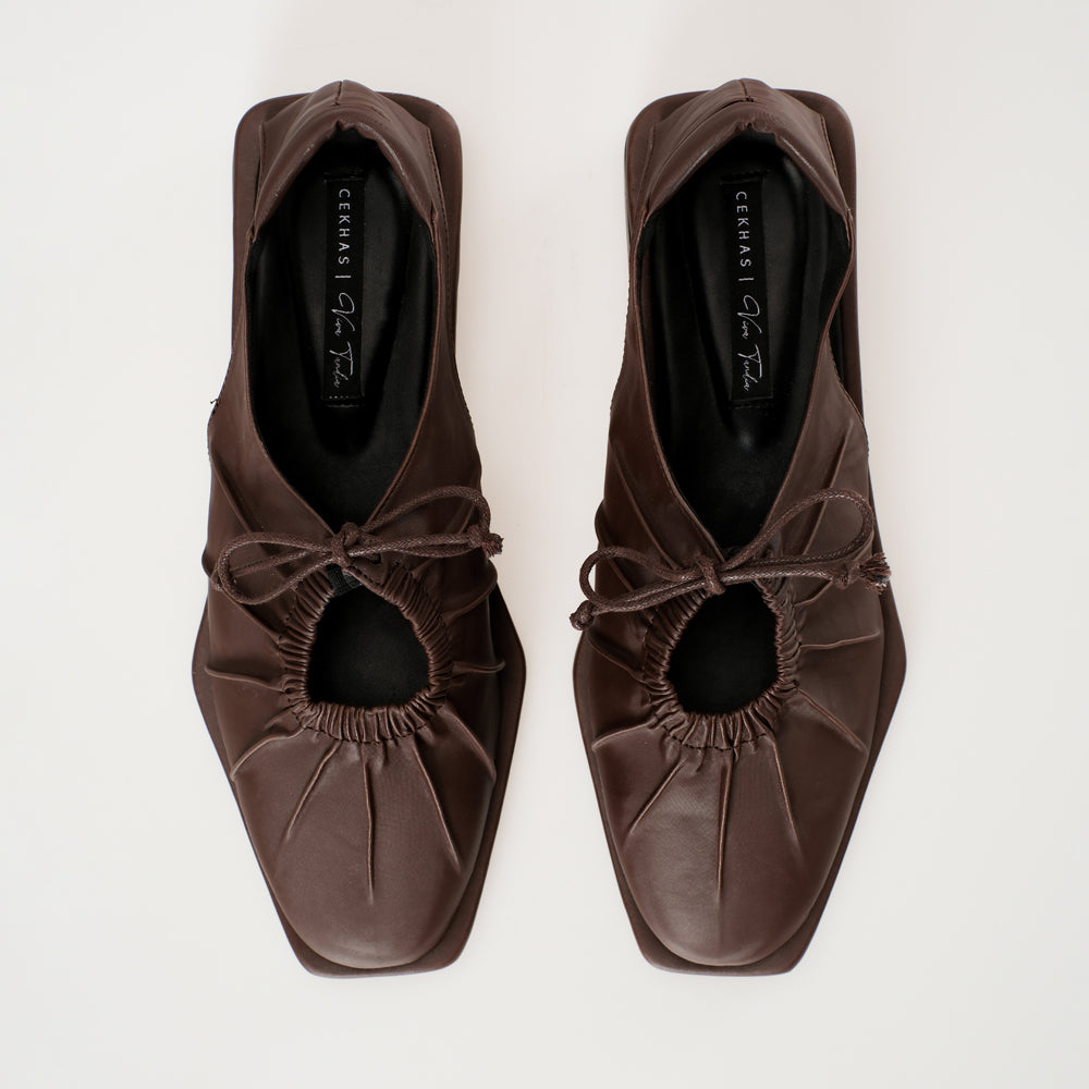 CEKHAS X VIRA TANDIA - Vexi Brown Flat Shoes