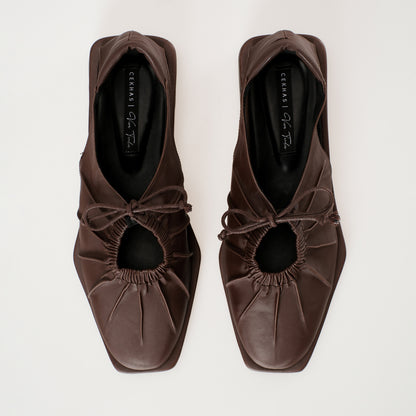 CEKHAS X VIRA TANDIA - Vexi Brown Flat Shoes