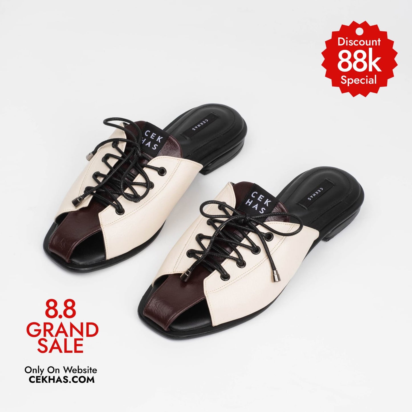 Maddie Cream Mules - Sommar Bliss Collection